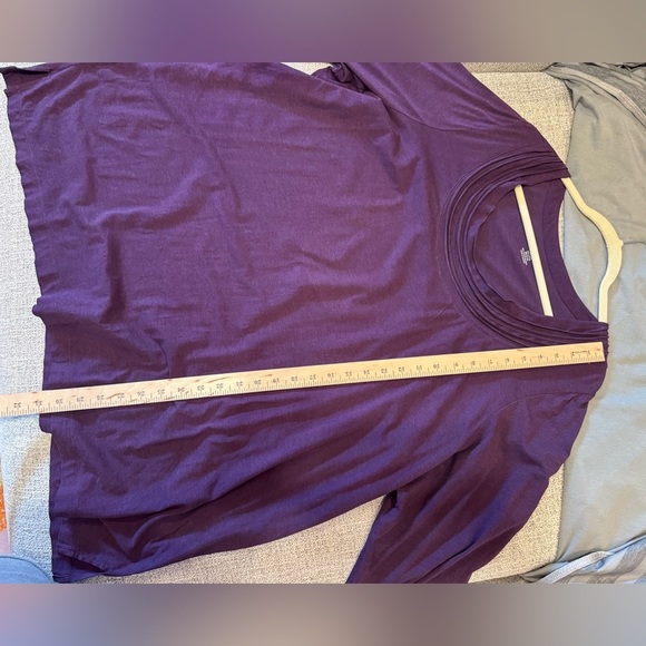 Lands’ End Women’s Purple Crew Neck Long Sleeve Top Shirt Layered Detail Sz 3x - Picture 8 of 8